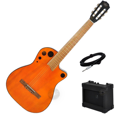Guitarra Electro Criolla Clasica Media Caja Elite Ampli 5w