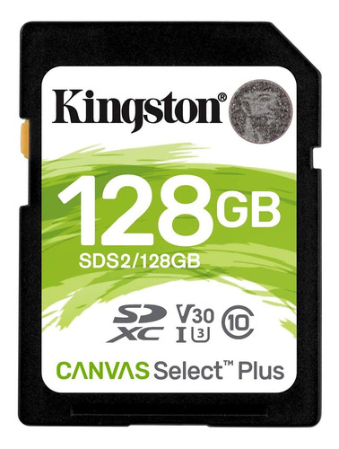 Memoria Sd Kingston Canvas Selectplus 128gb Uhs1 U3 V30 100m