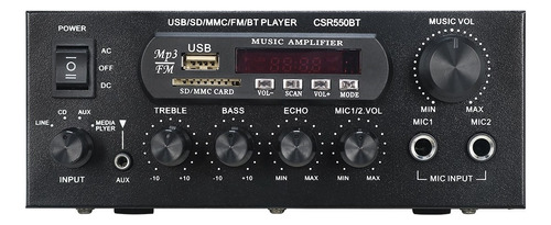 Amplificador De Potência Bluetooth Profissional Csr 550bt