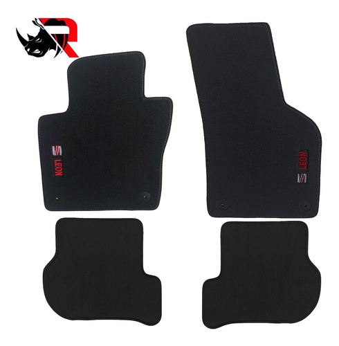 Imagen 1 de 5 de Tapetes Compatibles Con Leon Seat Fr Rojo - Negro -blanco