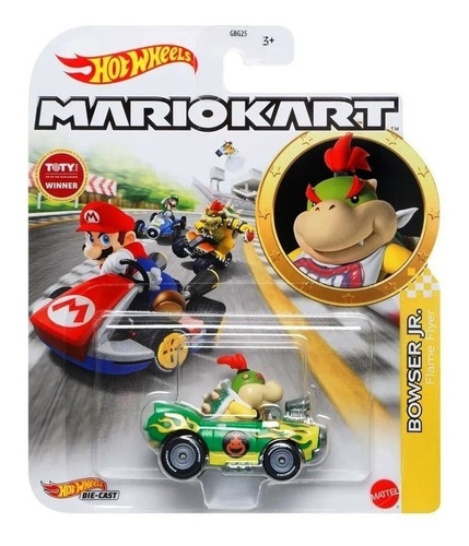 Hot Wheels Mario Kart Bowser Jr Flame Flyer - Hdb27 - Mattel
