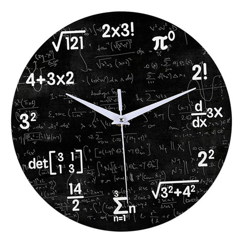 Relojes De Pared Únicos Para La Decoración De Matemáticas Color De La Estructura Fix Color Del Fondo Fix