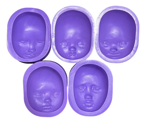 Moldes De Caras Color Violeta