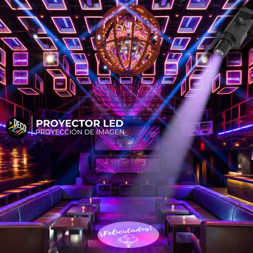 Proyector Con Frases Intercambiables Decoración De Fiestas