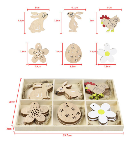 Colgantes De Pascua, Rebanadas De Madera Forma Múltiple