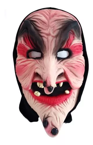 Fantasia Máscara Bruxa Assustadora c/ verruga boca aberta - Blook - Máscara  de Festa - Magazine Luiza