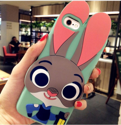 Imagen 2 de 2 de Funda iPhone Silicon Personajes De Disney 3d Varios Diseños