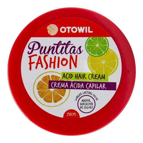 Imagen 3 de 6 de Otowil Puntitas Fashion Crema Acida Capilar Teñidos 250ml