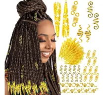 Comprar 130 Piezas De Joyeria Para El Cabello De Rastas Para Mujer,