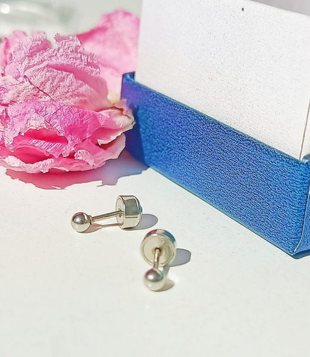 Imagen 4 de 7 de Aros Bebe Abridor 3mm Hipoalergenic Seguridad Piercing Helix