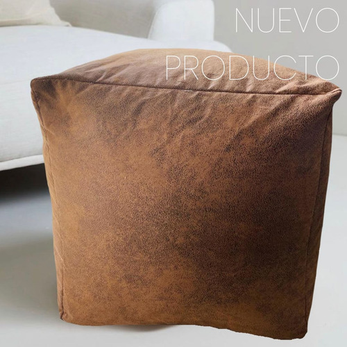 Pouf De Tela Ecocuero Cuadrado 45x45cm