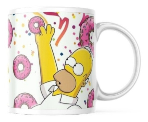 Taza Café Los Simpson Homero Colorido Animado Comedia 11 Oz