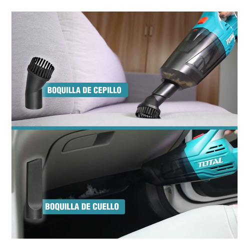 Aspiradora 0.5l 12v 7kpa Bateria Usb C+ Compresora Aire 140p