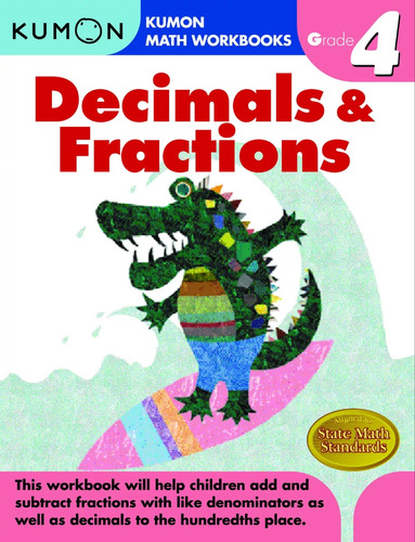 Libro Kumon Decimales Y Fracciones Grado Cuarto En Ingles