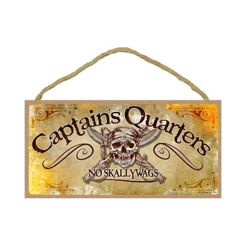 Placa De Madera  Captain's Quarters  De 5  X 10  (sjt13...