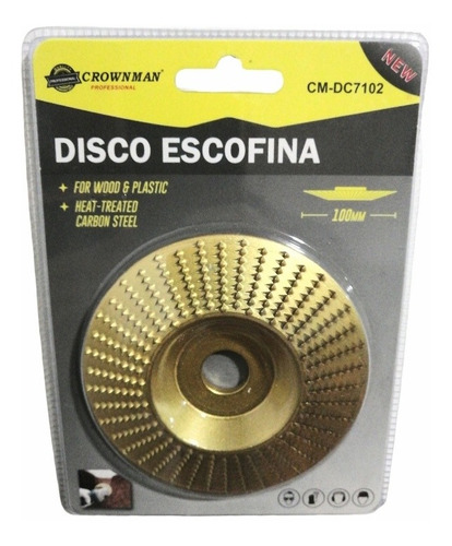 Disco Escofina 100mm Angular Para Desbaste Madera Plastico