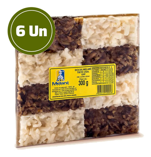 6 Unidades Cocada Xadrez Melaré 300g