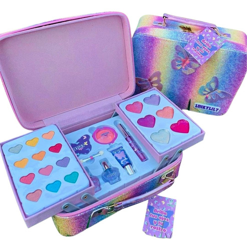 Maquillaje Infantil Niñas Maleta + Set De Brochas