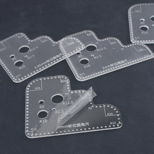 3 Plantilla De Corte De Acrílico De Cuero Reglas De 3 Mm