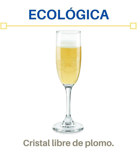 Set De 4 Copas Flauta Para Champagne Sidra O Vino Espumoso