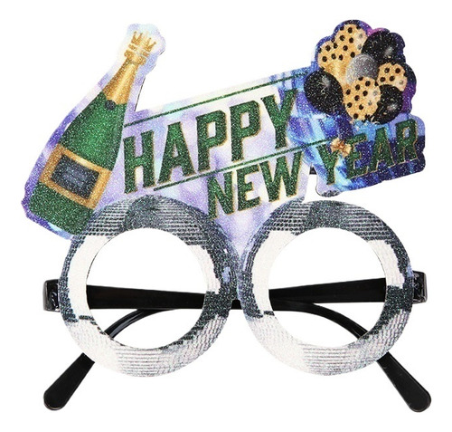 2pcs New Year Glasses Party Decoration Frames,a