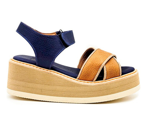 Sandalias Mujer Plataforma Cuero Verano Taco Chino Livianas