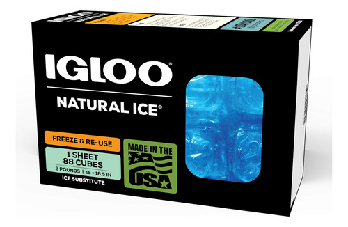Igloo Maxcold Natural Ice Sheet 88 Cube, 15 X 18.5 Inches, B