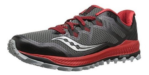 Hombres Saucony Peregrine 8 Zapatilla De Deporte, Negro / Ro