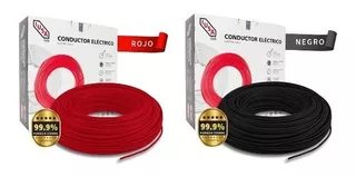 2 Rollo Cable Calibre 10 Thw 100 Mts(1 Rojo Y 1 Negro) Iusa