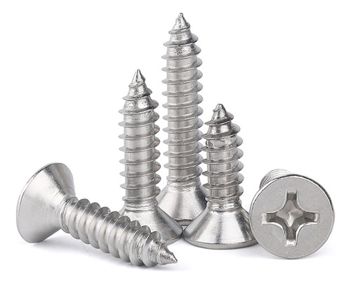 Tornillos Autorroscantes Cabeza Plana Acero Inox 304 M4250