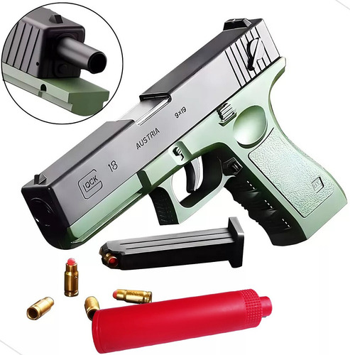 Pistola Arma De Brinquedo Com Dardos E Capsulas Arminha