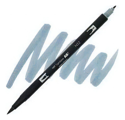 Dual Brush Pen Tombow Cool Gray 8 N52