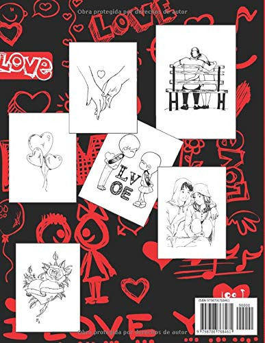 Feliz Dia De San Valentin: Libro Para Colorear Para Adultos