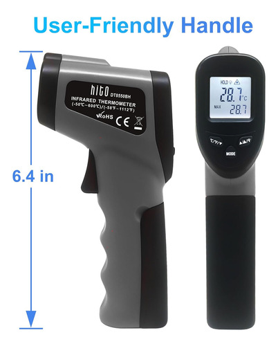 Hito Pistola De Temperatura Con Termómetro Infrarrojo -58°f