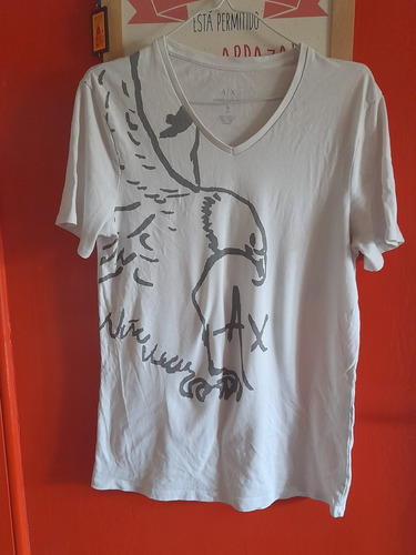 Remera Hombre S Armani Exchange Blanca M/cortas