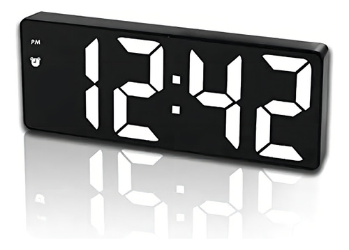 Reloj De Mesa Despertador Digital Gh0712l Reloj Color Negro