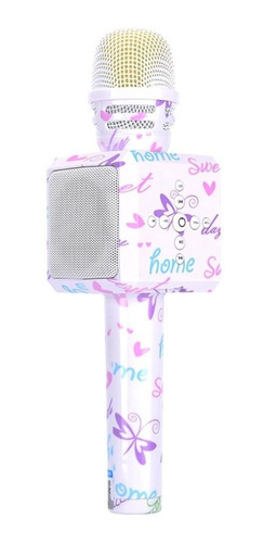 Imagen 1 de 1 de Micrófono Kareoke Inalámbrico Bluetooth (mariposa)