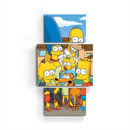 Cuadros Tripticos Los Simpson Homero Marge Lisa Bart Maggie