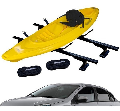 Cuna Porta Kayak + Barras Portaequipaje Toyota Etios Kbk