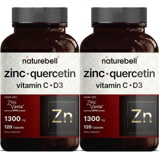 Ultra Zinc Plus Puro 50mg + Quercetina+ Vit C Y D3 X120caps