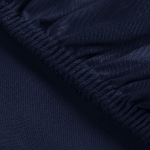 Jogo Roupa Cama Lençol Solteiro 400 Fios 2 Peças Barra Hotel Cor Azul-marinho Desenho Do Tecido Liso