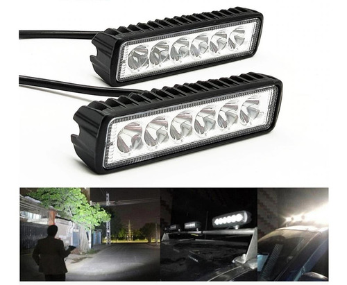 Luces Led 18w Para Auto, Moto Y Camioneta