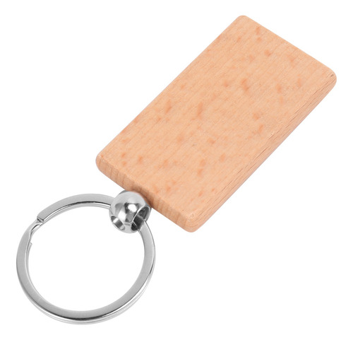 2025 60 Llaveros De Madera Rectangulares En Blanco Para