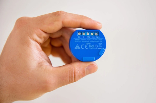 Imagen 1 de 6 de Shelly 1 - Relé Wifi Iot De 1 Canal Diseño Super Compacto!