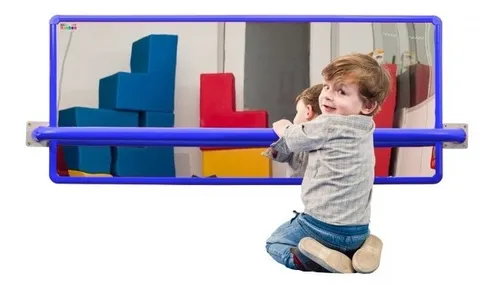 comprar Espejo Con Marco De Aluminio Lacado Azul  120 X 50