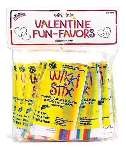 Wikki Stix Valentine Fun Favors, Paquete De 50 Molduras - Va