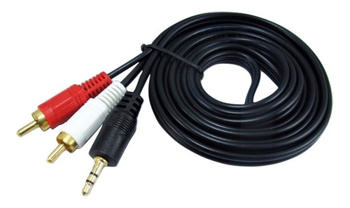 Imagen 1 de 2 de Cable Audio 2 A 1 Rca/ Plug 3.5mm De 1.5m X 57 Unds