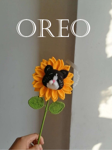 Patrón Ramo De Girasol Gatitos A Crochet