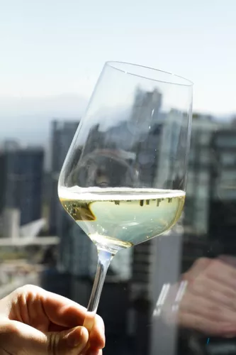 Copas de vino blanco de cristal con relieve Oasis, 6 uds.