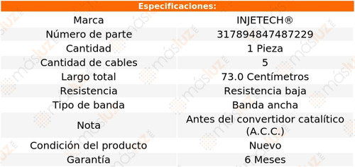 1- Sensor Oxígeno Acc Seat Leon 1.8l 4 Cil 2009 Injetech